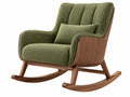 Schommelstoel 98 x 78 x 100 cm groen textiel met houten frame