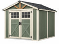 Tuinhuis 200 x 150 x 210 cm hout groen/crème - buitenberging met dubbele deuren